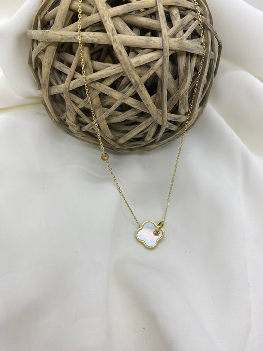 Collier trèfle nacre LALOA