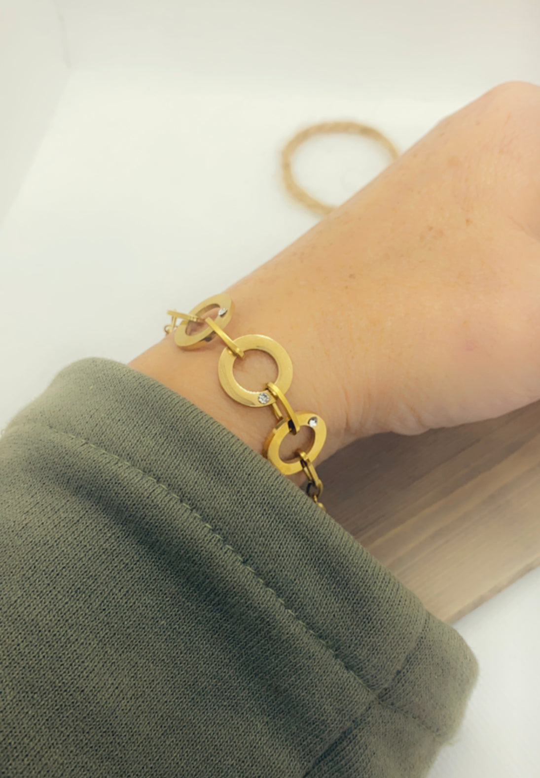 Bracelet doré strass CÉLINE