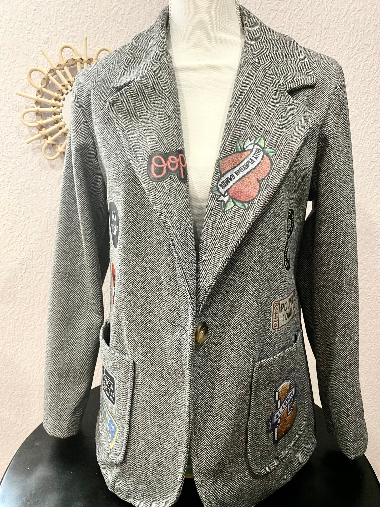 VESTE à patchs brodés