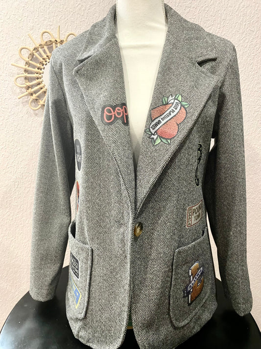 VESTE à patchs brodés