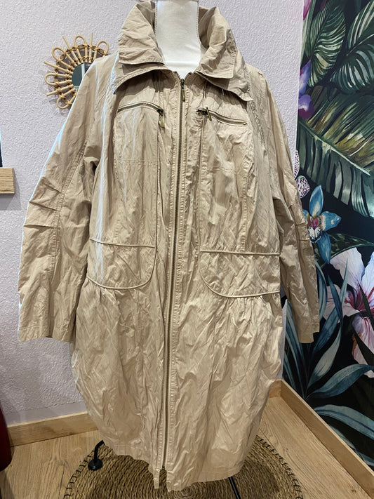 PARKA beige mi-longue
