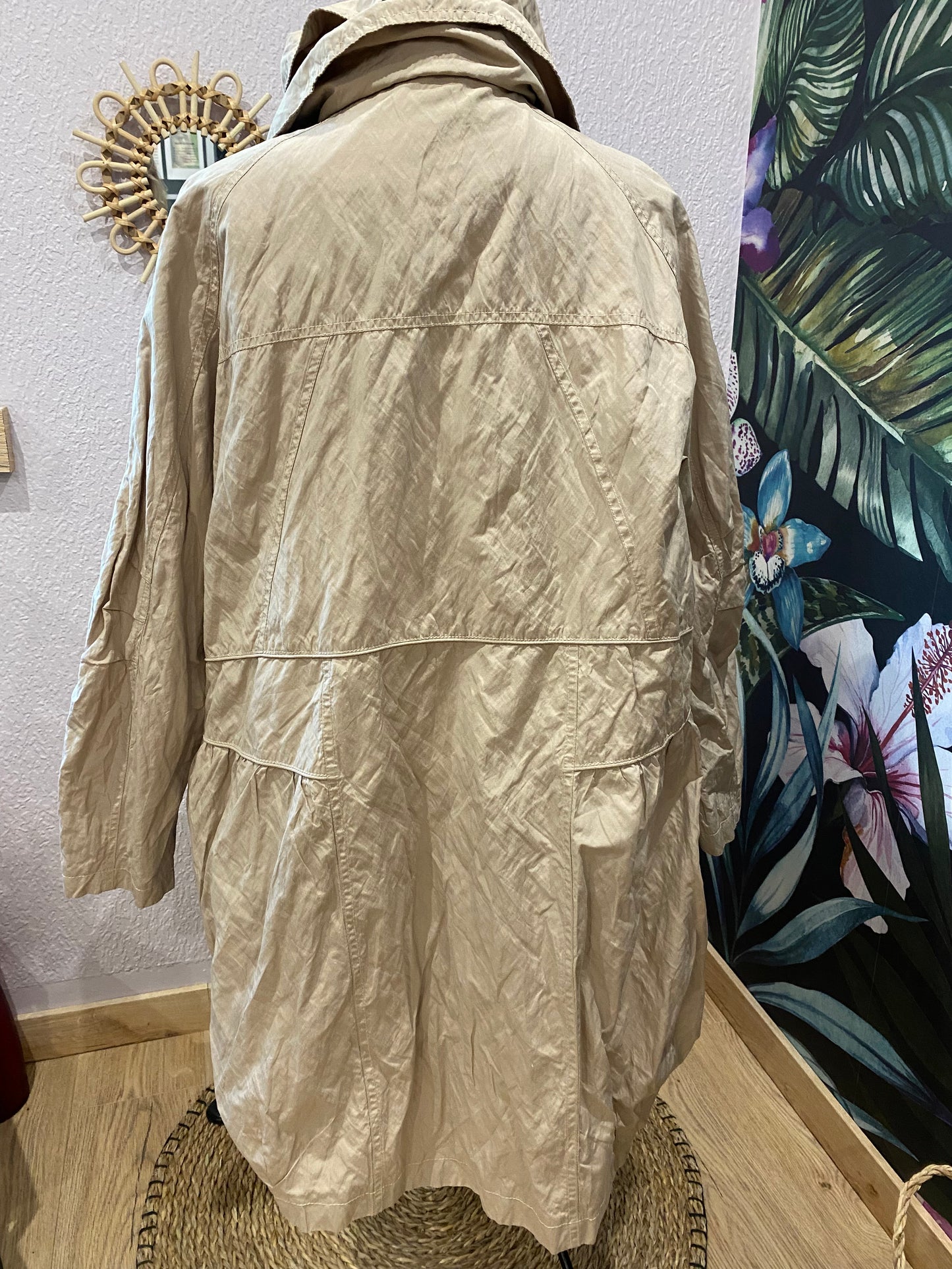 PARKA beige mi-longue