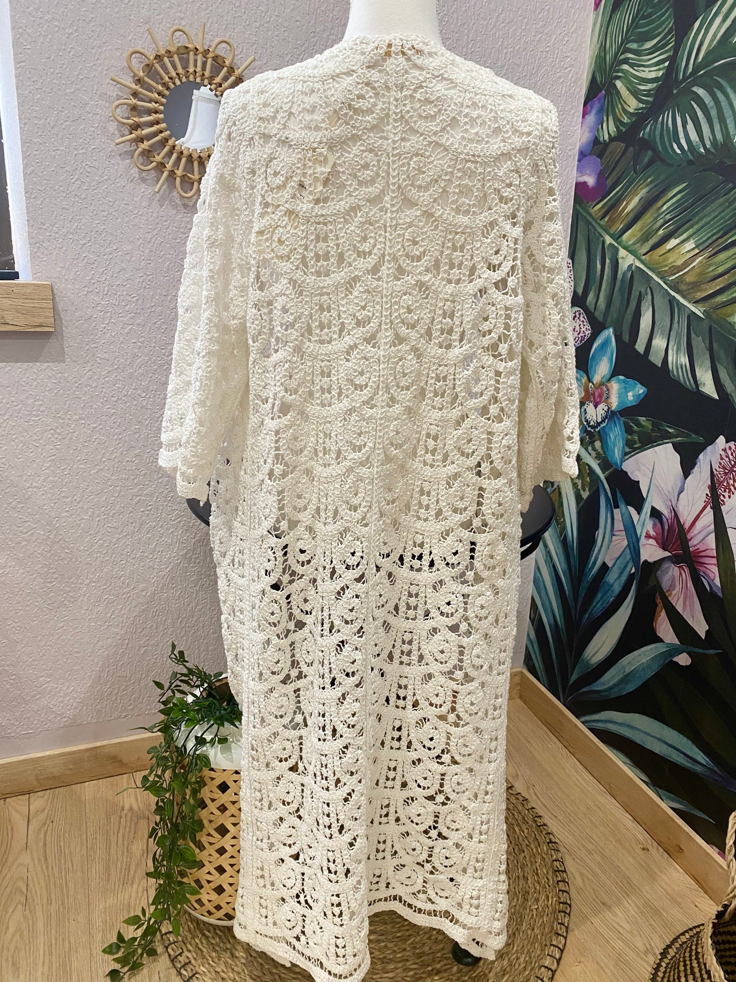 GILET long en crochet