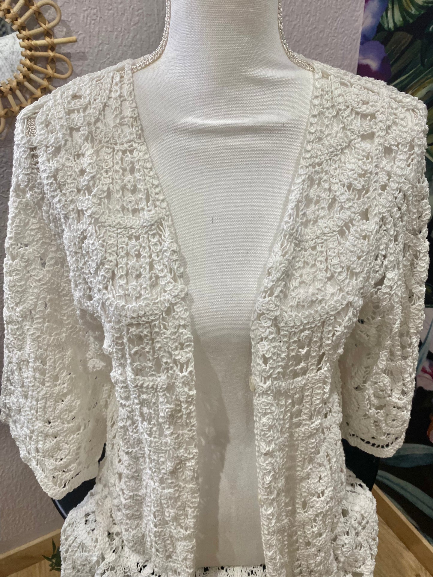 GILET long en crochet