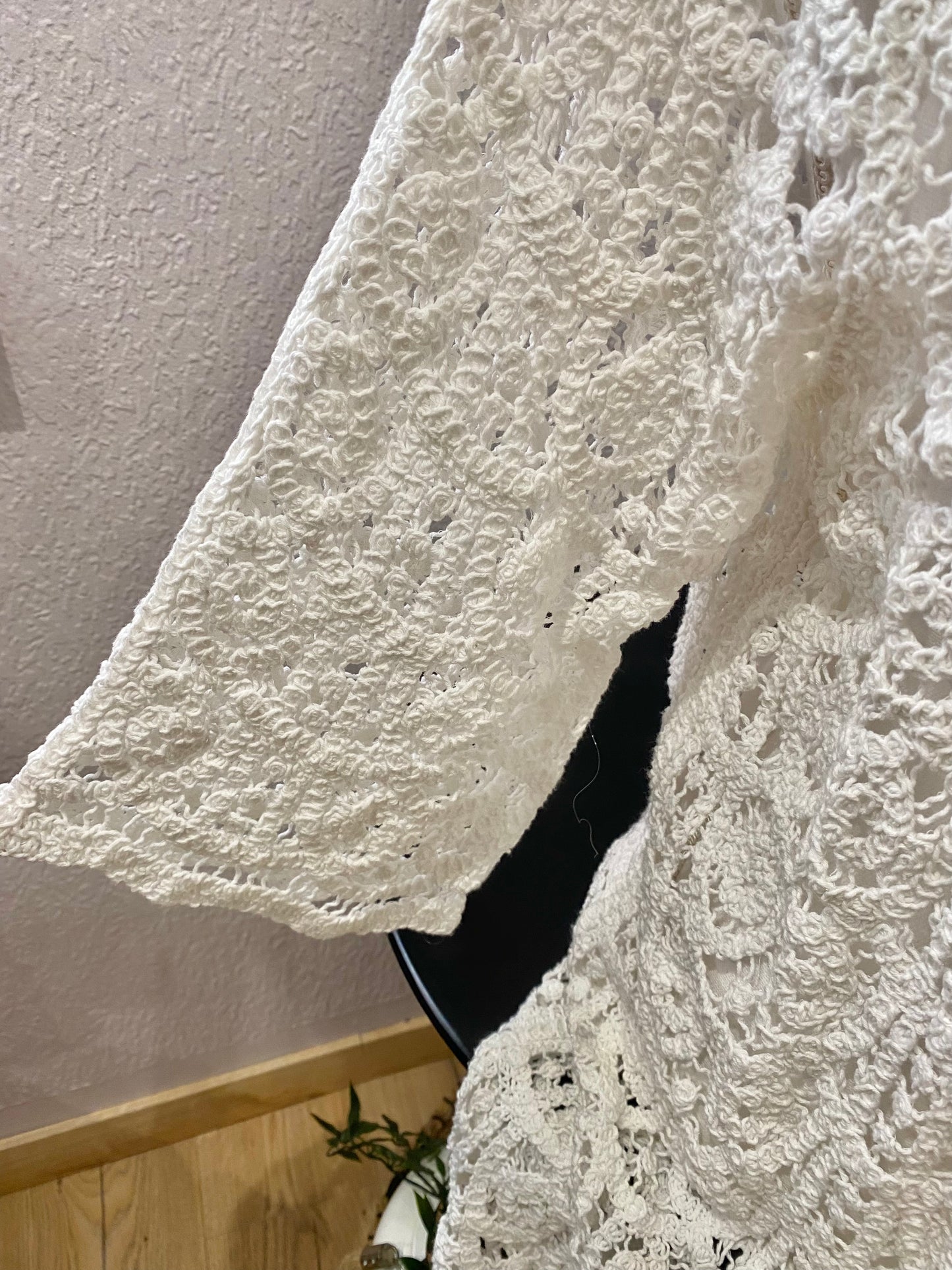 GILET long en crochet