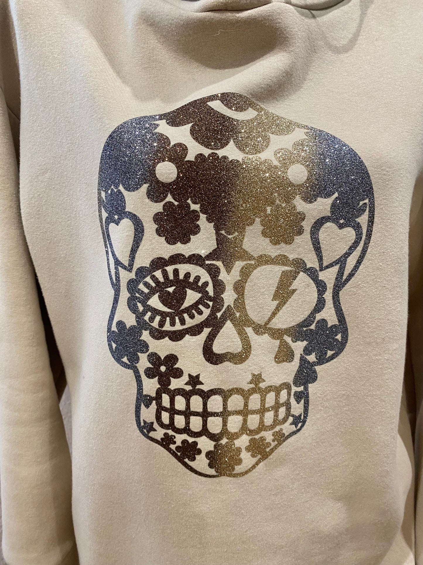 SWEAT beige pailleté