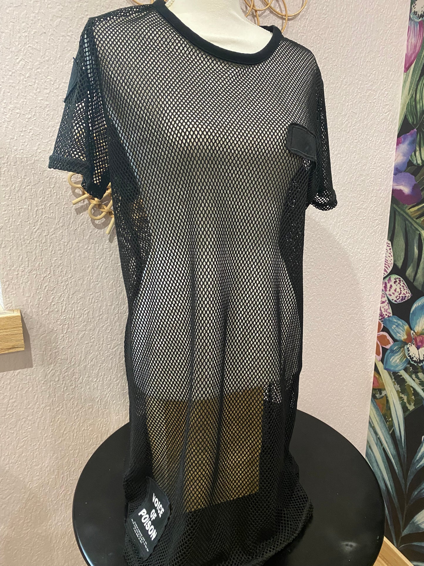ROBE résille noire
