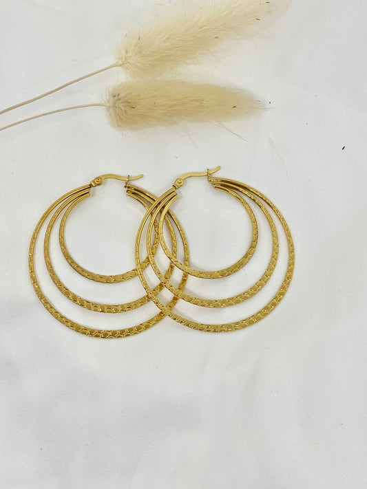 Boucles d'oreilles dorées FANI