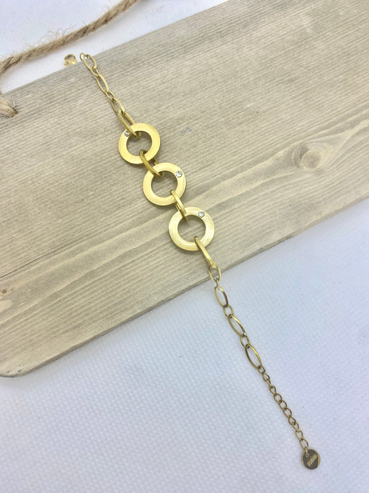 Bracelet doré strass CÉLINE