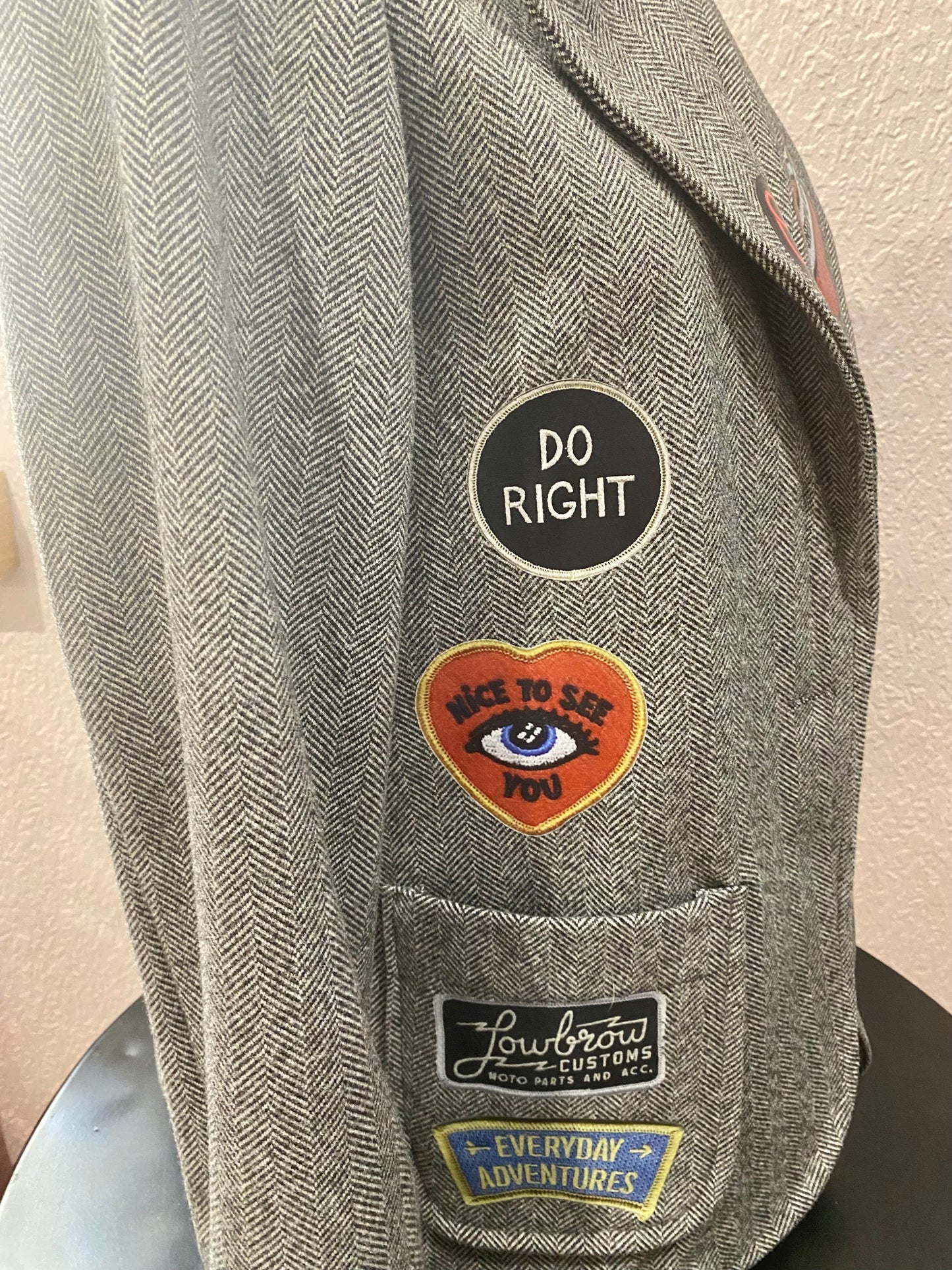 VESTE à patchs brodés