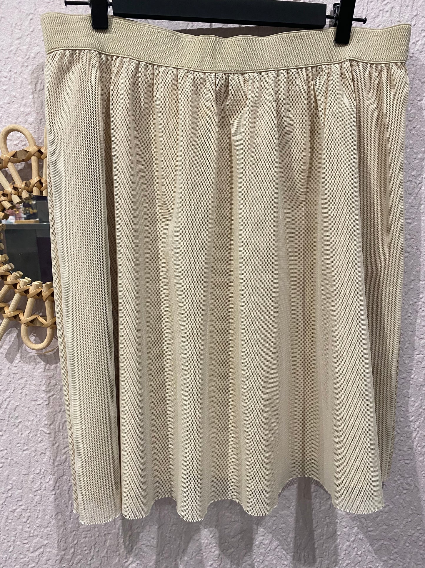 Jupe midi beige