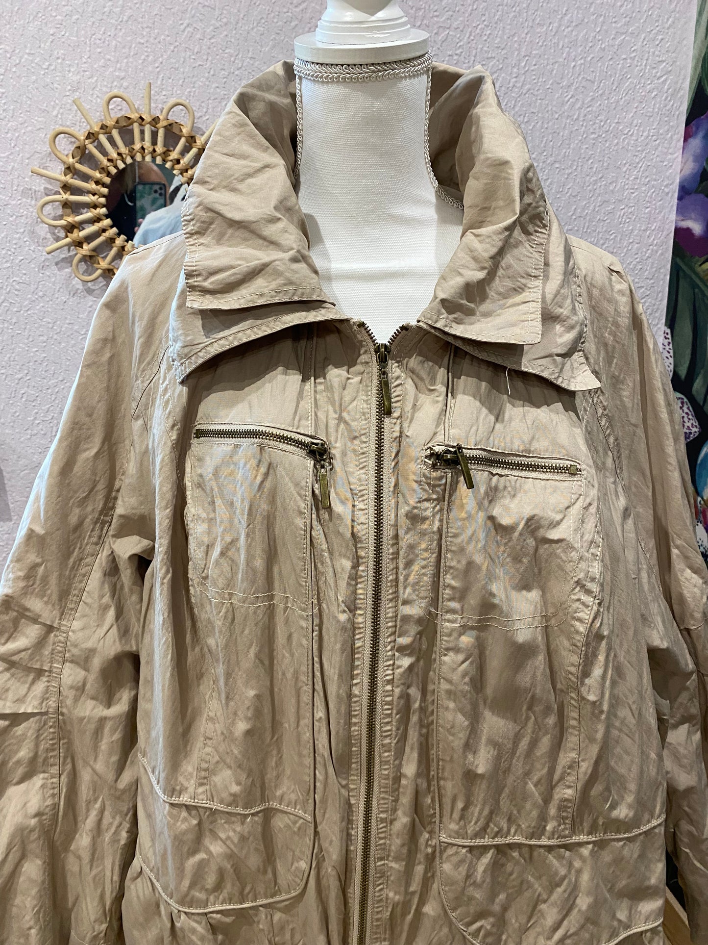 PARKA beige mi-longue