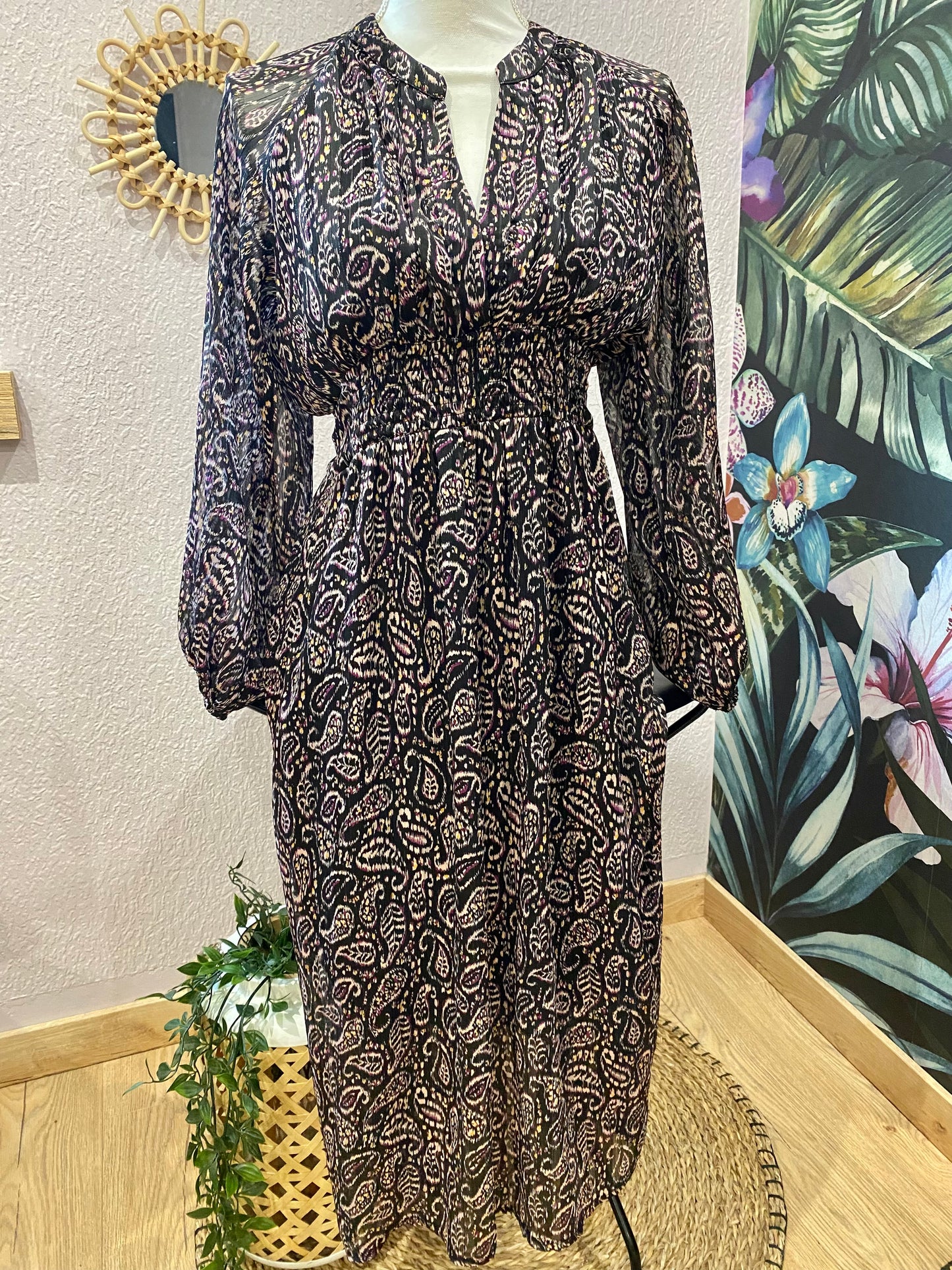 ROBE à motif cachemire