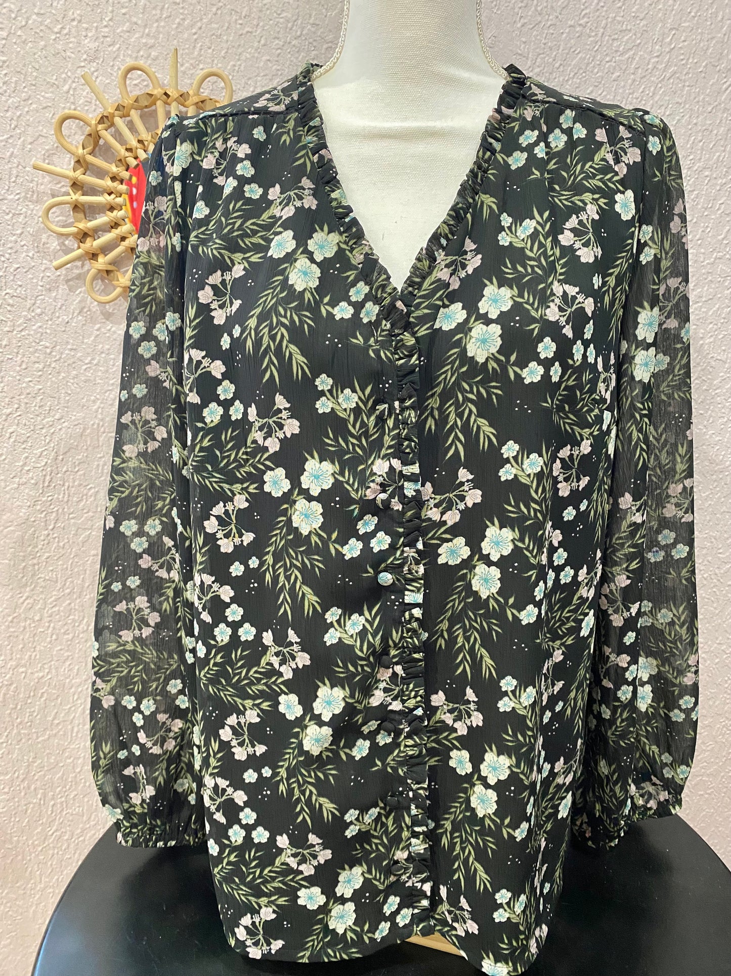 CHEMISIER  fleurs pastel